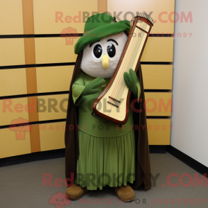 Olive Celtic Harp maskot...