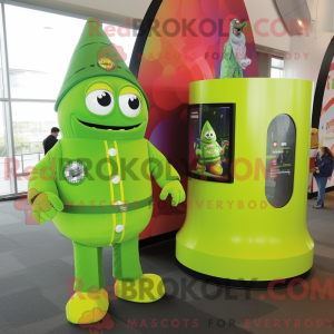 Postava maskota Lime Green...