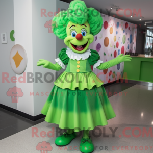 Grüner Clown Maskottchen...