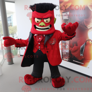 Red Frankenstein mascot...