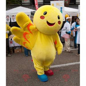 Mascotte de bonhomme jaune d'oiseau géant - Redbrokoly.com