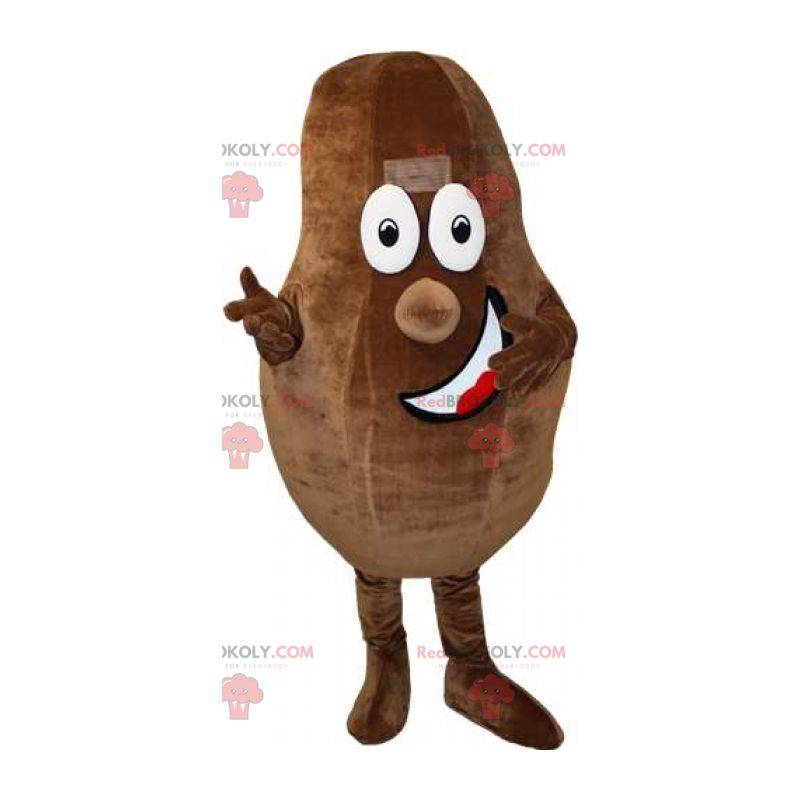 Giant and smiling cocoa bean mascot - Redbrokoly.com