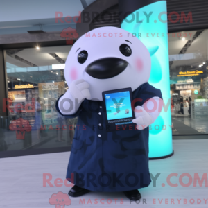 Black Beluga Whale mascot...