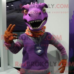 Purple Deinonychus mascot...