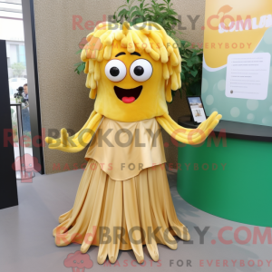 Gold Fried Calamari maskot...