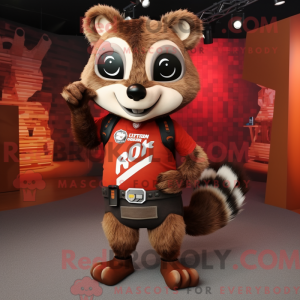 Rust Raccoon mascot costume...