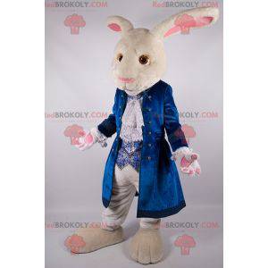 Mascotte du lapin blanc de Alice au pays des merveilles -