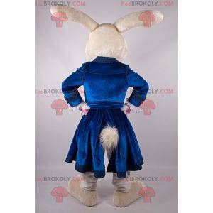 Mascotte du lapin blanc de Alice au pays des merveilles -