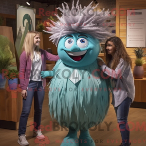 Teal Onion mascot costume...