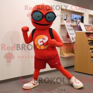 Red Snake mascot costume...