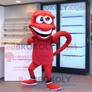 Red Snake-mascottekostuum...