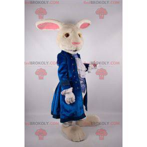 Mascotte du lapin blanc de Alice au pays des merveilles -