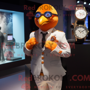 Oranje duif mascottekostuum...