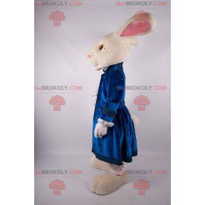 Mascotte du lapin blanc de Alice au pays des merveilles -