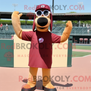 Maroon Hot Dogs mascot...