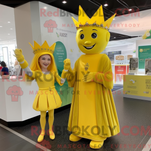 Gul Queen maskot kostume...