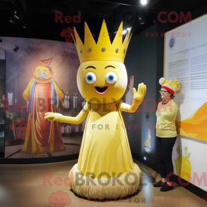 Gul Queen maskot kostume...