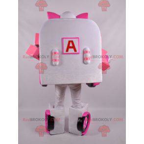 Modo Transformers mascotte ambulanza bianco e rosa -