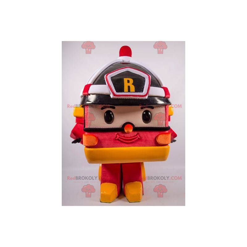 Transformers style toy fire truck mascot - Redbrokoly.com