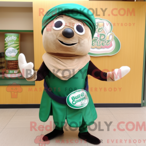 Forest Green Bagels mascot...