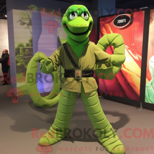 Limegrøn Anaconda maskot...