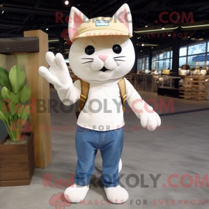 Cream Cat mascottekostuum...