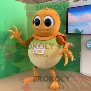 Oliven Eremitkrabbe maskot...