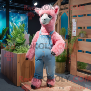 Pink Alpaca mascot costume...
