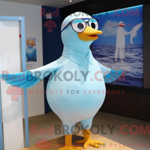 Sky Blue Seagull maskot...