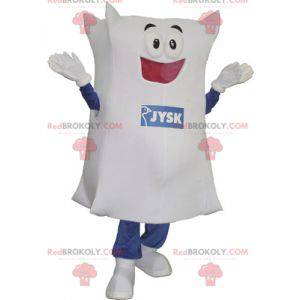Giant white pillow mascot. Cushion mascot - Redbrokoly.com