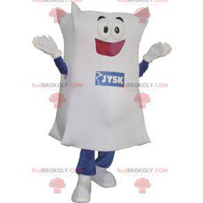 Kæmpe hvid pude maskot. Pude maskot - Redbrokoly.com