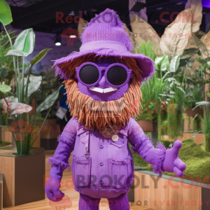 Purple Scarecrow mascot...