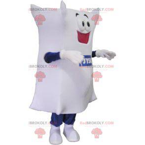 Giant white pillow mascot. Cushion mascot - Redbrokoly.com