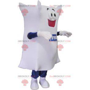 Mascote gigante travesseiro branco. Mascote da almofada -