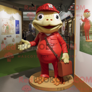 Red Frog-maskotdraktfigur...
