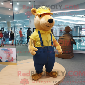 Yellow Capybara mascot...