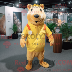 Yellow Capybara mascot...