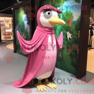 Roze Specht mascotte...