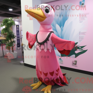 Roze Specht mascotte...