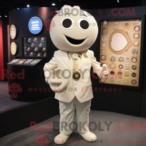 Crème Aglet-mascottekostuum...