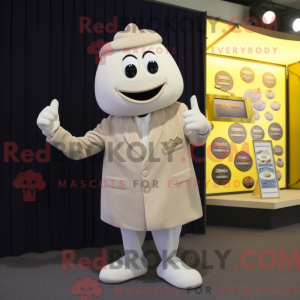 Cream Aglet maskot kostume...