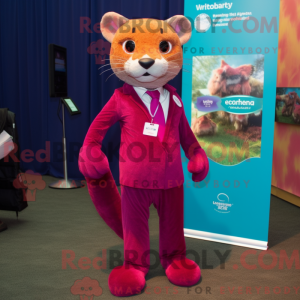 Magenta Jaguarundi maskot...