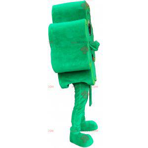 Playful green four leaf clover mascot - Redbrokoly.com