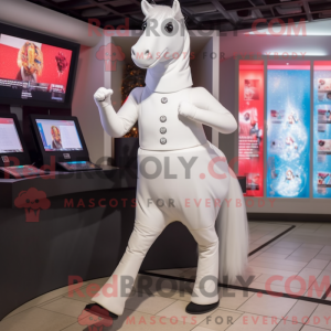 White Mare mascottekostuum...