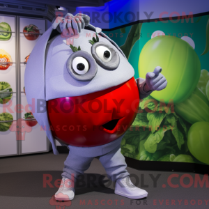 Sølv tomat maskot kostume...