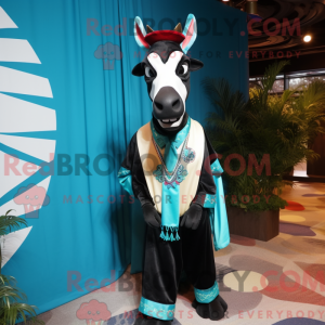 Turquoise Okapi mascot...