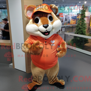 Orange Chipmunk mascot...