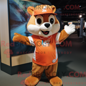Orange Chipmunk maskot...
