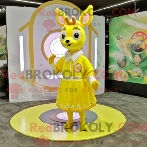 Lemon Yellow Deer mascot...