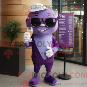 Purple Champagne mascot...
